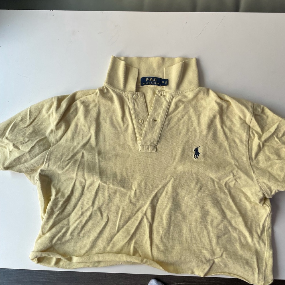 Yellow polo shirt